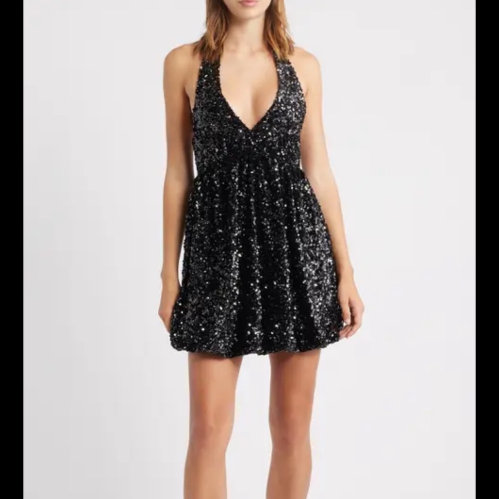 Zara Elegant Black Sequin dress
